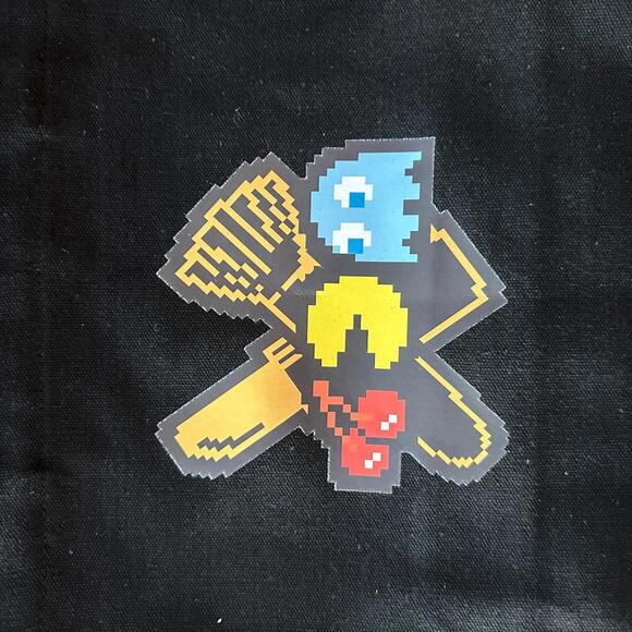 Bobbi Bromw x Pac-man Black Canvas Tote NWOT - Picture 3 of 4